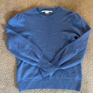 Veronica Beard M light blue cashmere puff shoulder sweater